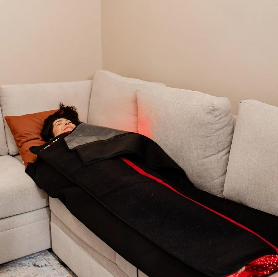 The Mito Red Light MitoPOD full body red light therapy pod, additional view.
